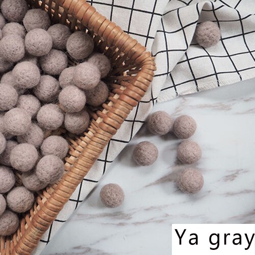Boules rondes colorées en feutre de laine de 2cm, 10 pièces/lot, boules en peluche pour bricolage, fournitures de décoration de couture à la main