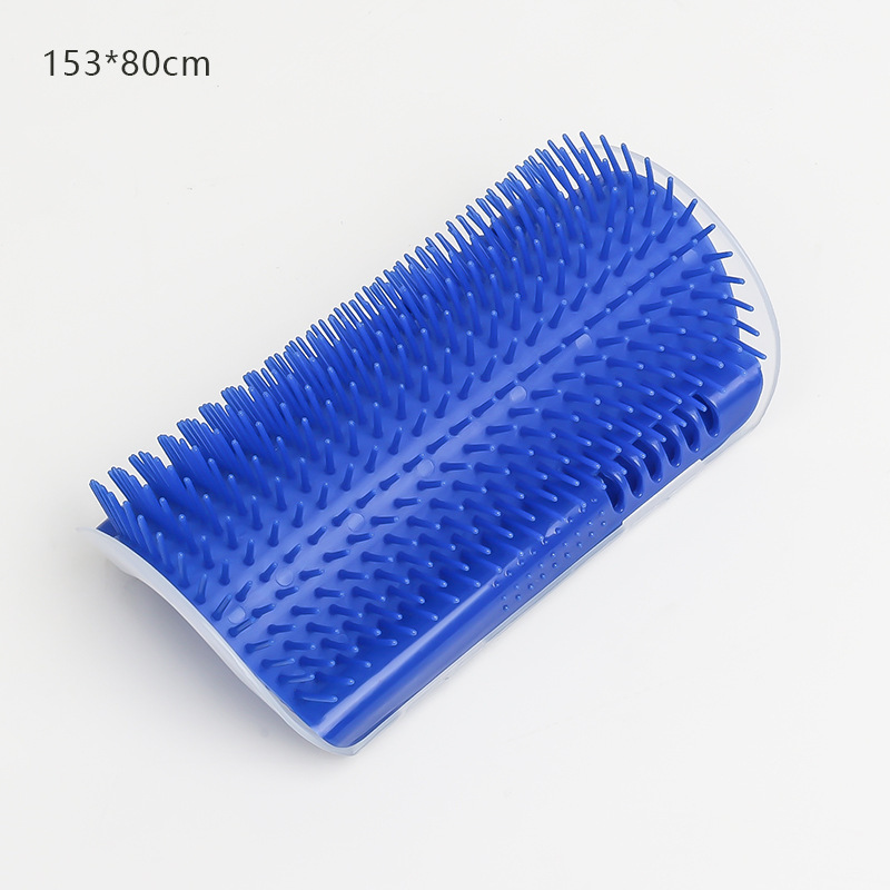 Herramienta de masaje para gatos, peine de masaje para depilación de mascotas, esquina de pared, cepillo para frotar autolimpiante, juguetes para gatos, suministros de belleza para mascotas: Morado