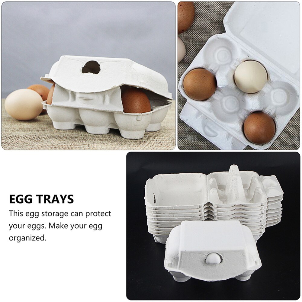 20pcs Egg Holders Ceramic Egg Trays Egg Storage Containers Egg Organizing Cases