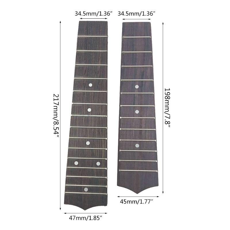 21 Inch Soprano Ukulele Fretboard 12/15 Fret Rosewood Fingerboard with Dot 24BD
