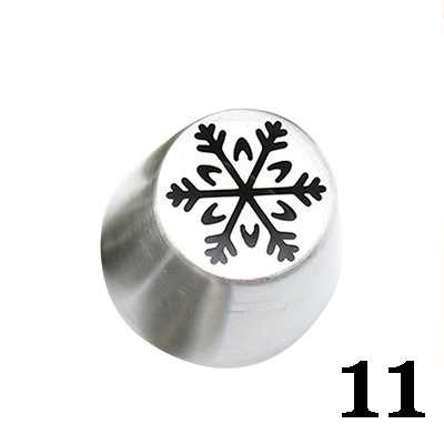 Juego de boquillas con forma de copo de nieve para decoración de pasteles, repostería para glaseado, decoración de pasteles y magdalenas, utensilios de cocina para hornear, navidad: A11