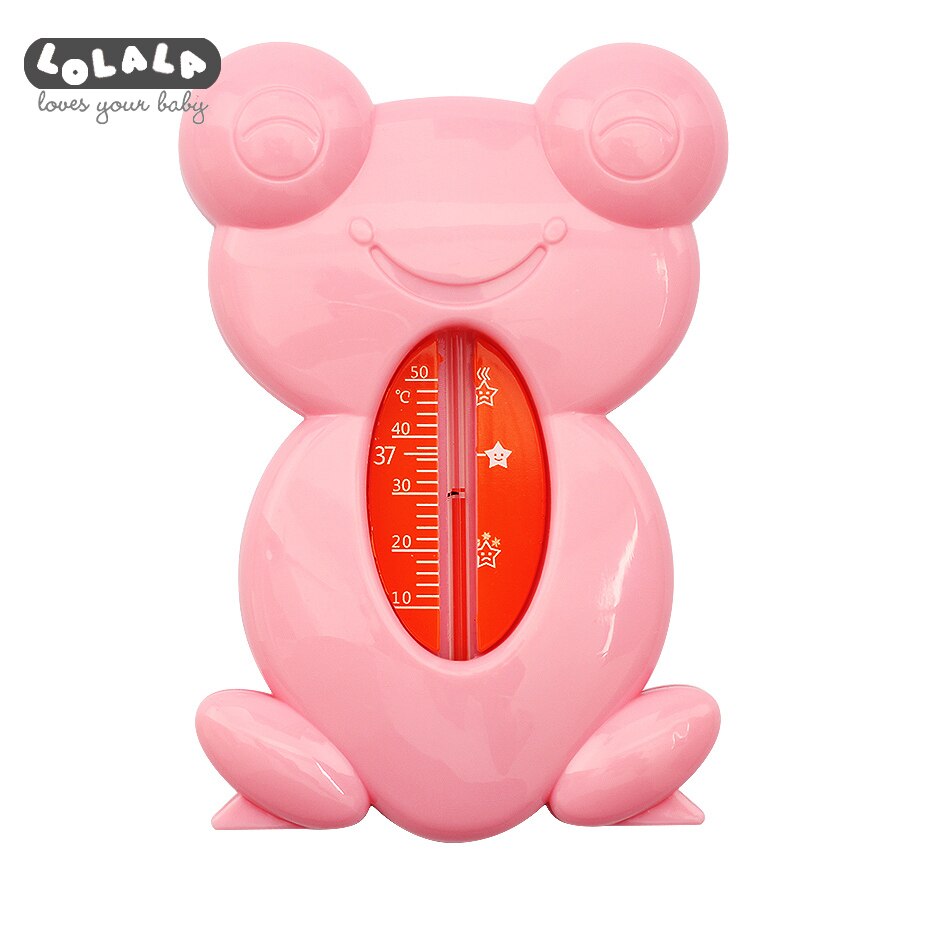 Termómetro de agua de bebé de rana encantadora flotante de dibujos animados, juguete de termómetro de baño para niños, Sensor de agua para bañera de plástico termómetro: Pink