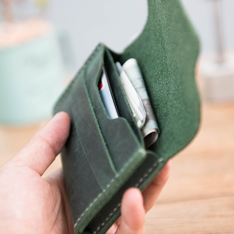 DIY material bag leather card bag simple business card box coin purse DIY sewing