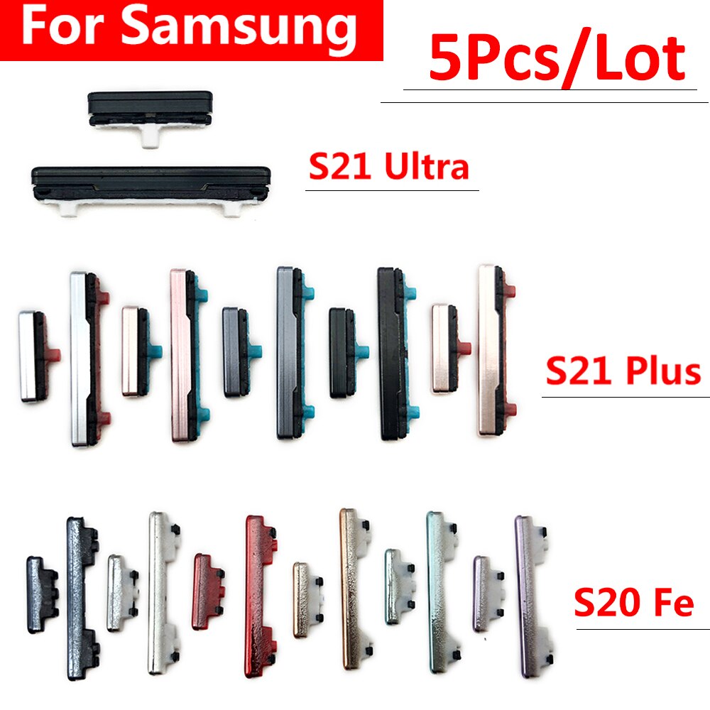 5 Teile/los, Energie Volumen Seite Geschmack Schlüssel Für Samsung Galaxis S21 Plus / S20 Fe / S20 Ultra