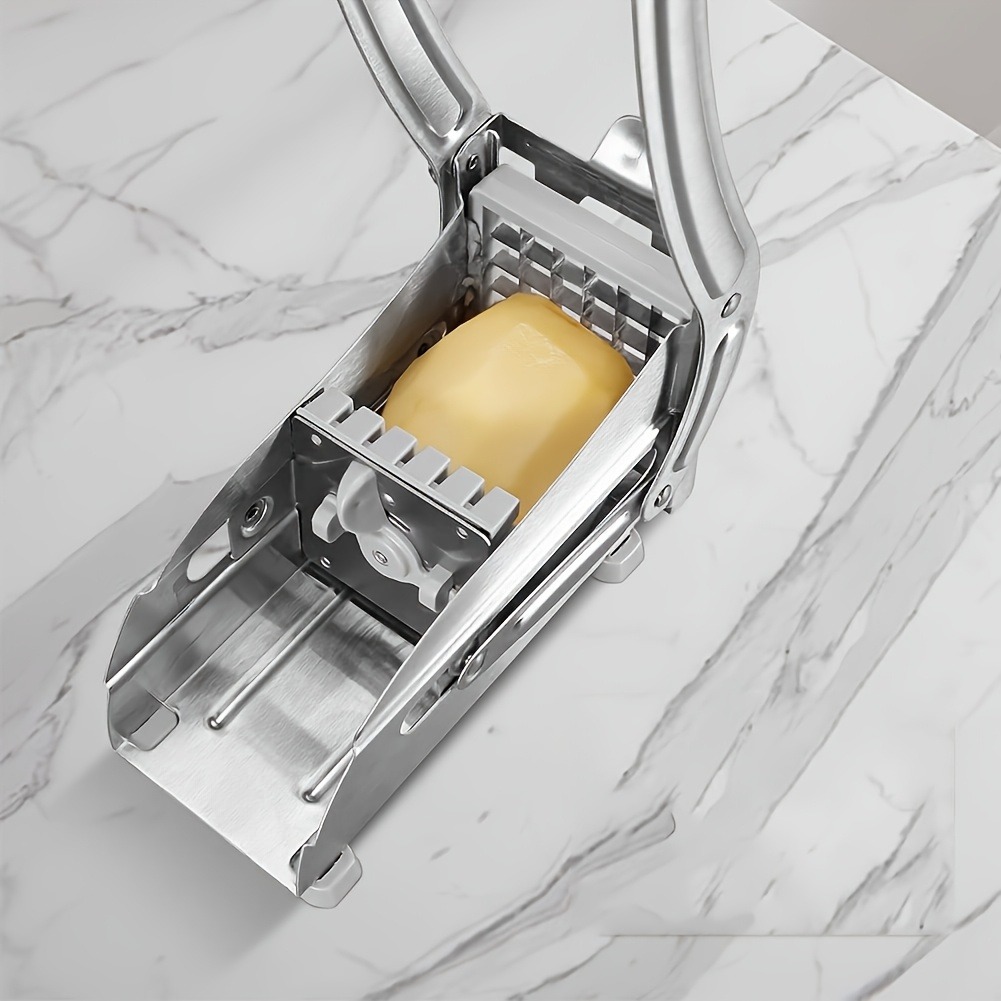 French fry cutter with 2 blades, stainless steel fry cutter, fry slicer, fry cutter for pressing fries