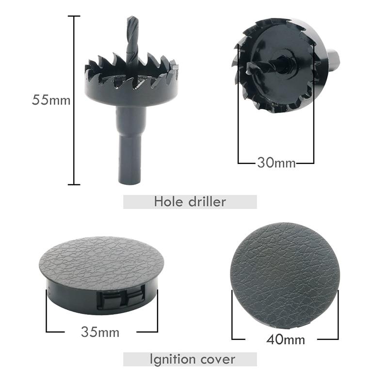 EASYGUARD Replacement push engine start stop button for ec002 series P7n style, red light