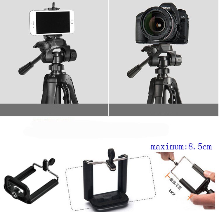 Stativ stativ for kamera videokamera wf -3520 svart stativ tripe extensor para foto with handle head