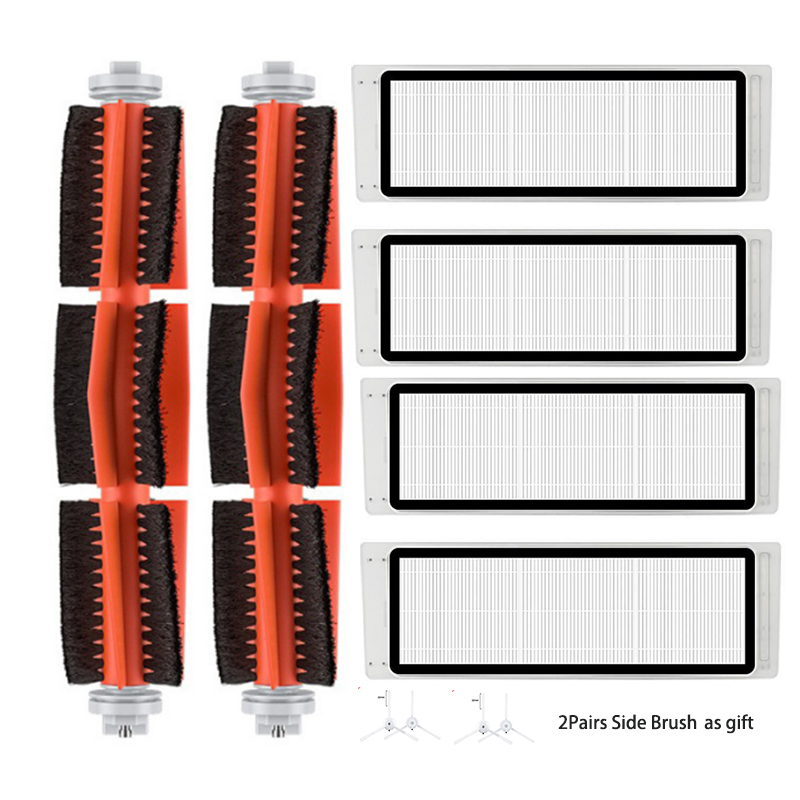 Spazzola laterale principale per Xiaomi Mi robot 1/ 1S SDJQR01RR SDJQR03RR RoboeockT6/T7/S5 aspirapolvere accessori Hepa polvere scatola: Di Colore Giallo chiaro