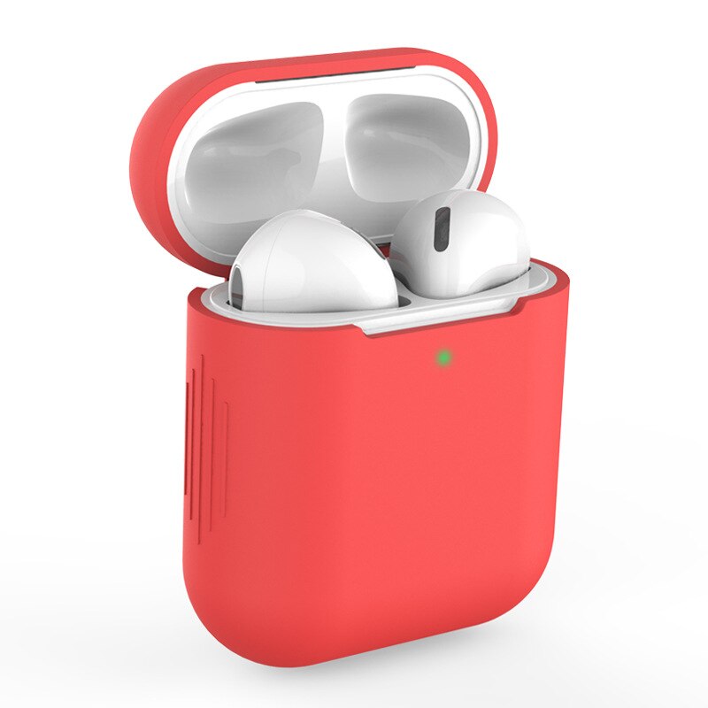 Airpod Fall Funda Airpods Abdeckung Airpods Für Airpods Stoßfest Abdeckung Drahtlose Bluetooth Kopfhörer Haut Lade Box Taschen Schützen: Red