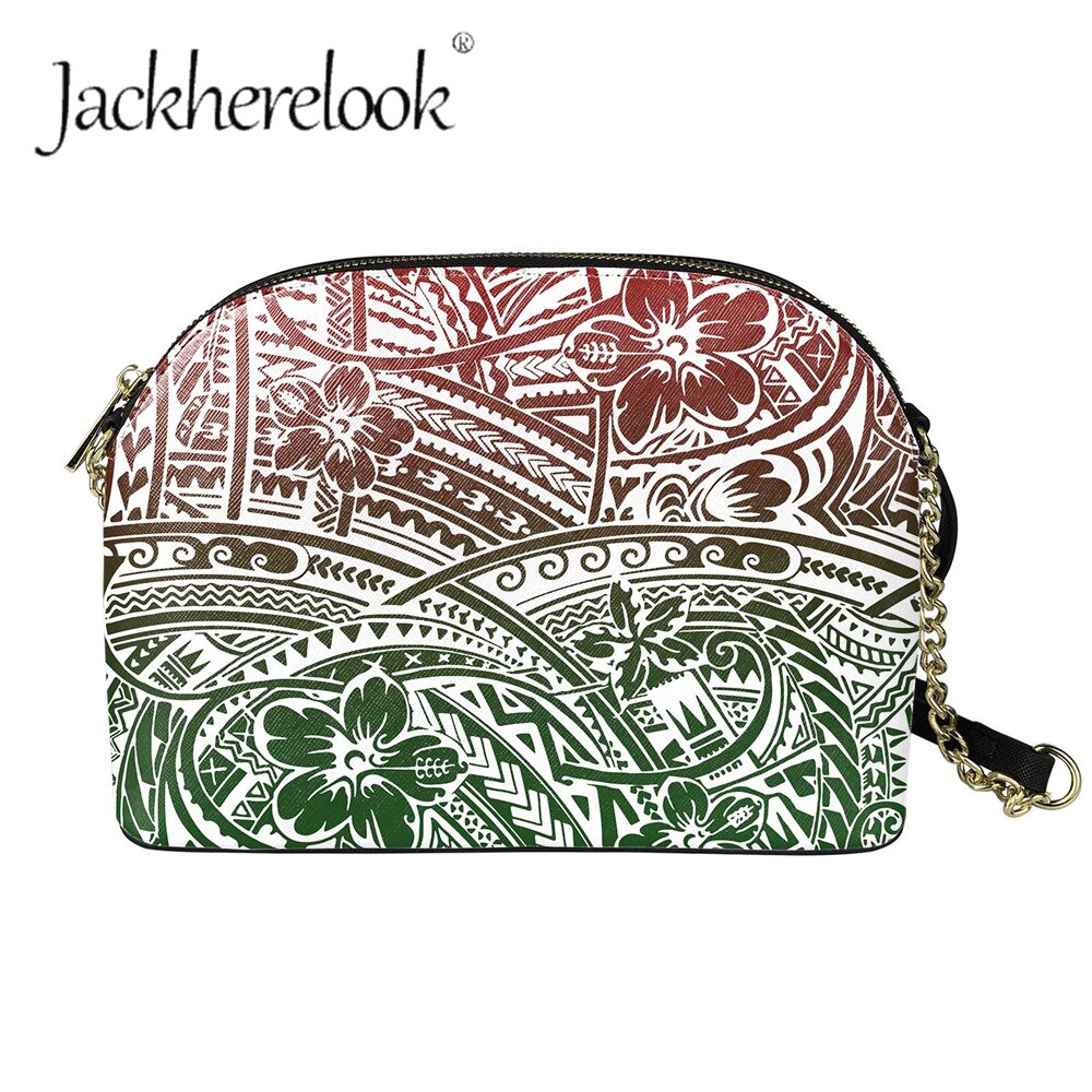 Jackherelook Ladies Hawaiian Hibiscus Flower Pattern Girls Polynesian Style Trendy Party Corssbody Messenger Chain Bolsa: ZBAB086D49