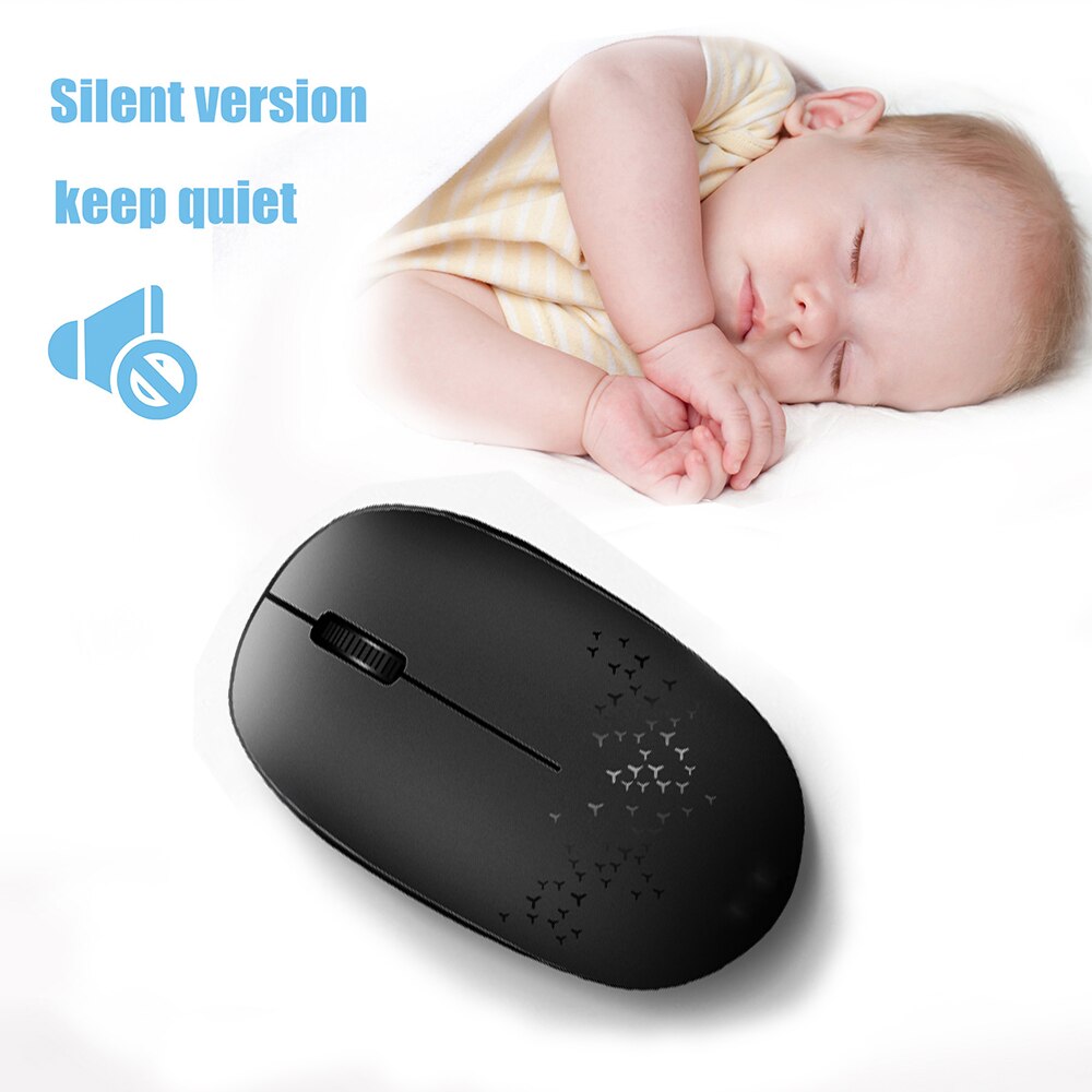 metoo Wireless Bluetooth Silent Mouse Ultra-thin Ergonomic Portable Optical Mouse For tablets laptops and mobile phones