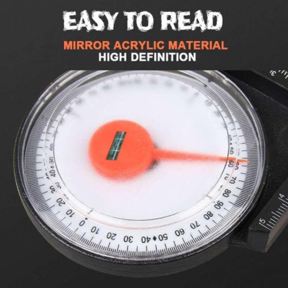 Black Magnetic Precise Angle Level Finder Mini Inclinometer Protractor Tilt Level Meter Angle Finder Clinometer Gauge Tool