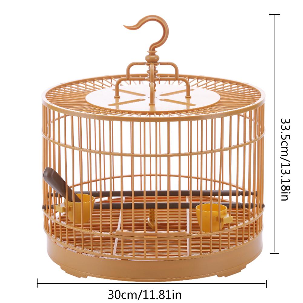 Assembly Bird Cage With Feeder And Waterer Small Pet Bird Full Set Of Plastic Bird House Thrush Parrot Cage