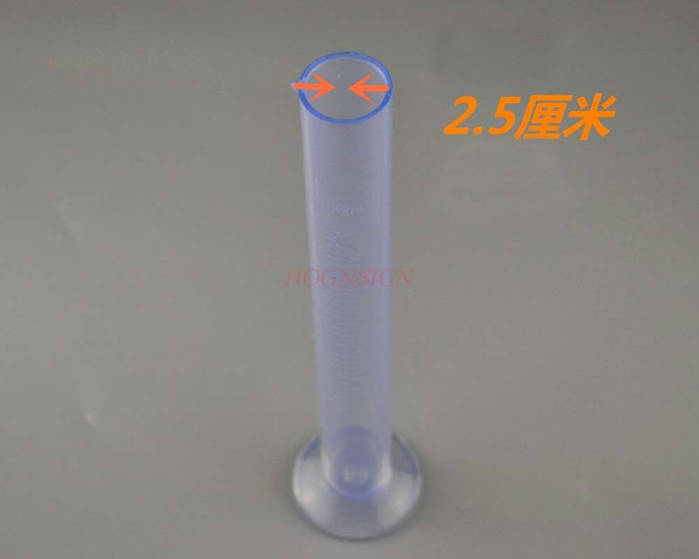 50ml plast gennemsigtige gradueret cylinder med graduering