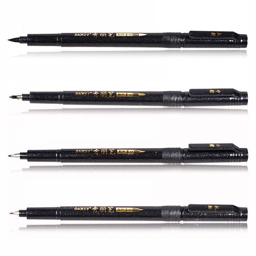 4 Stuks Hand Belettering Kalligrafie Pen Set Tekening Handtekening Ontwerpen Leren Extra Fijne Borstel Kunst Levert School Leraar: Mix