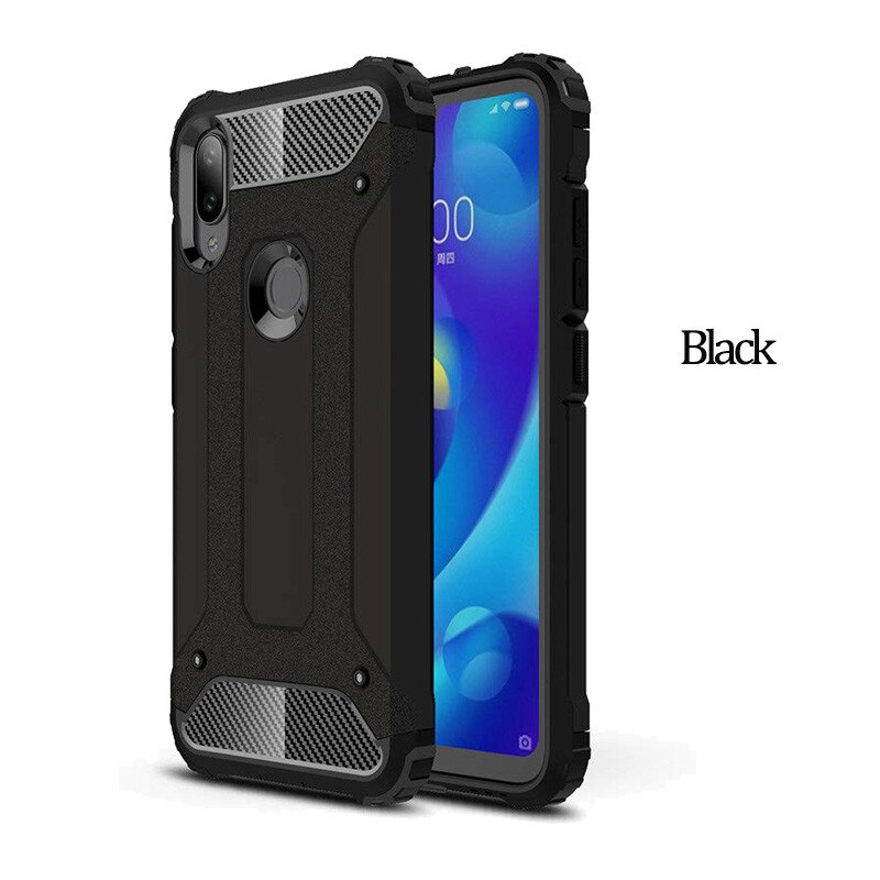 Originele Armor telefoonhoesjes Xiaomi mi play miA3 case zachte siliconen BUMPER Anti-Shock Case cover Xiaomi mi A3 hoesjes Xiaomi mi play telefoon hoesjes Xiaomi Mi A3 Case: Xiaomi Mi A3 / Black Case Only