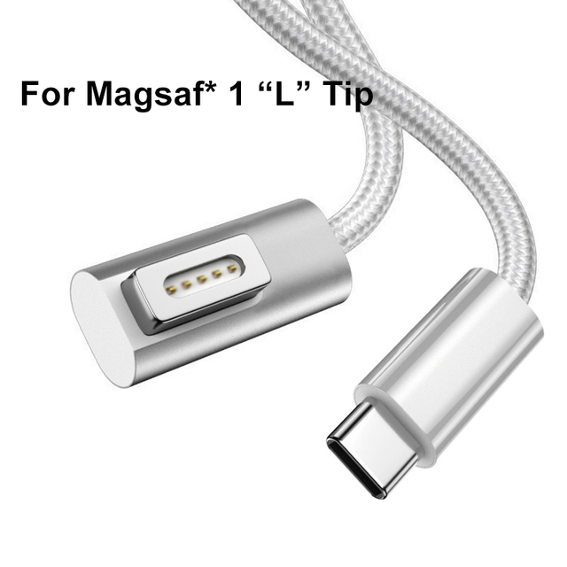 100W Fast Laptop Charging Cable Cord for Macbook Pro A1398 A1286 A1297 USB C Type C to Magnetic Plug Adapter for Magsaf* 1 2 3: Orange