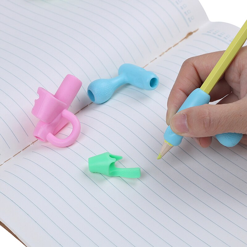 3Pcs Siliconen Dolfijn Vis Houden Tekening Potlood Kinderen Creativiteit Kids Studenten Potlood Schrijven Tekening Beschermen Vinger Speelgoed