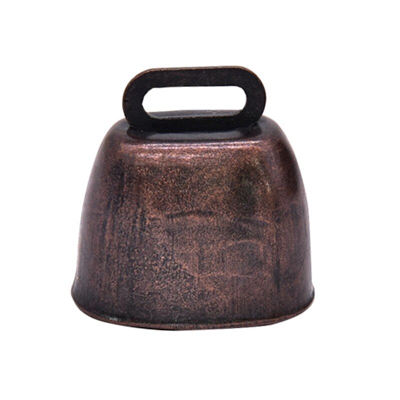 Cascabel grande de cobre para pastoreo de ganado, campana fuerte y crujiente, se extiende más lejos y fuerte, evita la pérdida de vaca, caballo, oveja, suministros