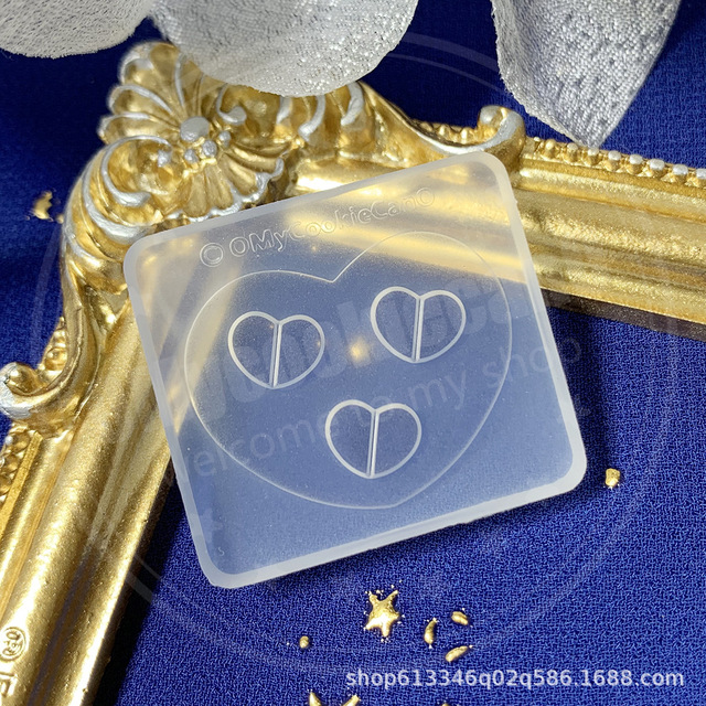 Molde de resina Epoxy de silicona con forma de pastillas planas, moldes de resina, molde de joyería de silicona Uv, molde para pendientes: Morado