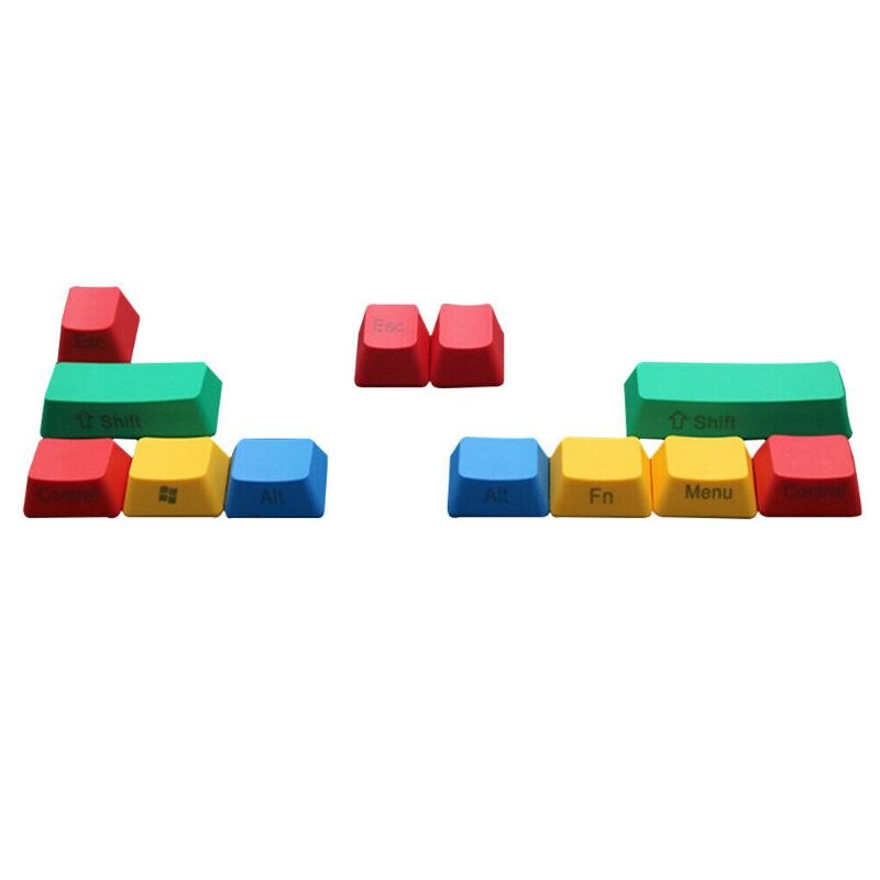10pcs PBT Replacement Mechanical Keyboard Keycap RGBY Color OEM Profile Dyesub Keycaps ALT CTRL SHIFT ESC: 2