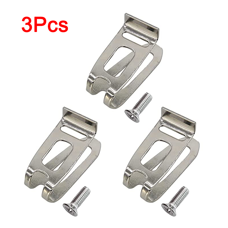 Gancho de Clip para cinturón, 3 ganchos y 3 uds., juego de tornillos para taladros inalámbricos Makita 18V LXT, accesorios de herramientas eléctricas, 1/2/3 Uds.: Granate