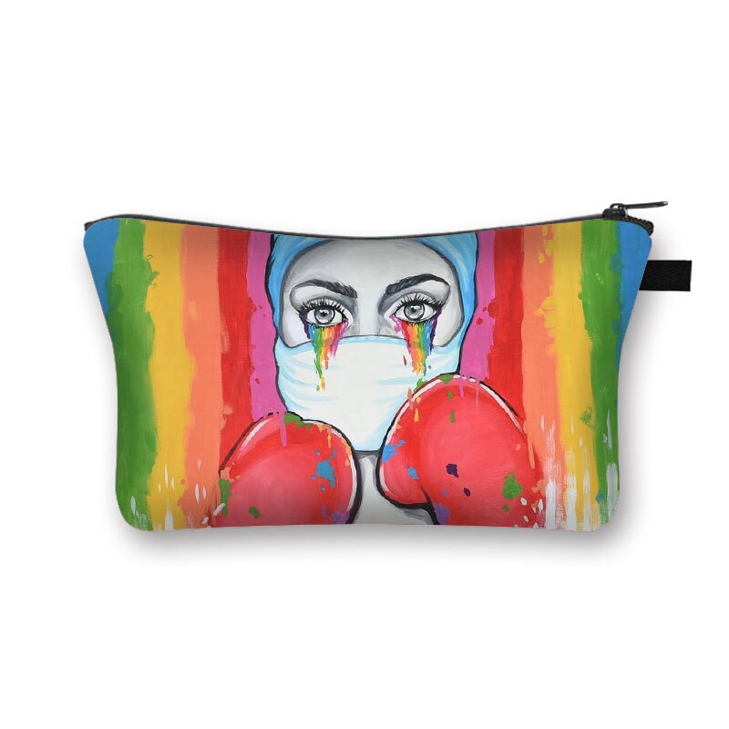 Engel in Weiß Krankenschwester Elektrokardiogramm Druck Damen machen-hoch Tasche Krankenschwester Mädchen Lagerung Tasche Kosmetik fallen: shzbnurse01