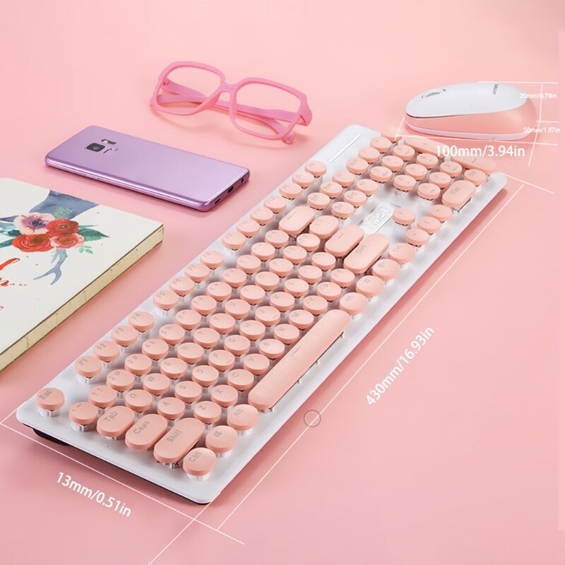 Wireless Keyboard and Mouse Set Silent Desktop Computer Laptop Keypad Business Office Home Mute Mice Keyboard