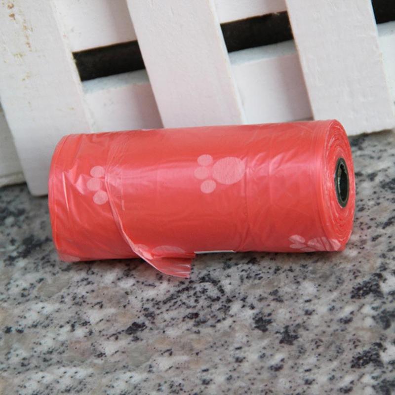 1 Roll 15 Pcs Pet Supply Printing Kat Hond Kak Tassen Outdoor Schoon Refill Willekeurige Hond Zak Kleur Huisdier Vuilnis p4G3: Default Title