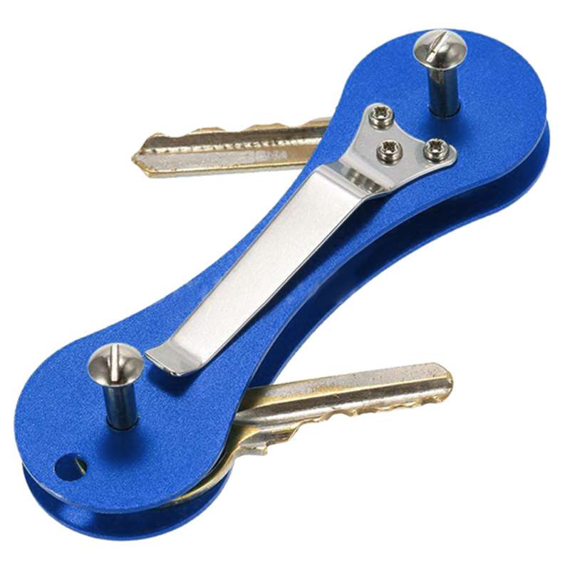 Aluminium smart nøgleholder arrangør klipmappe nøglering lomme værktøj