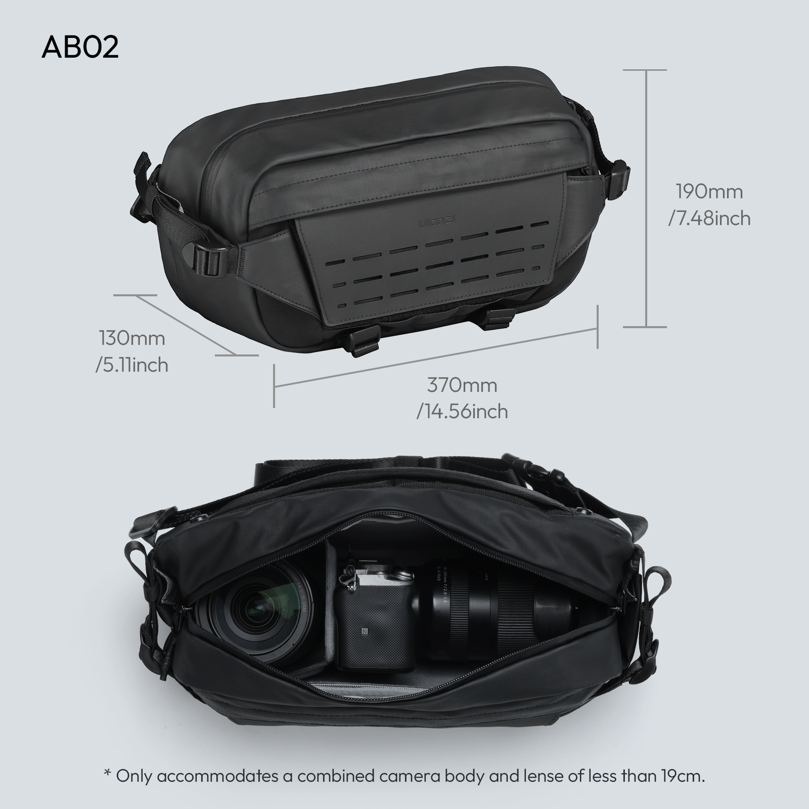 Ulanzi  ab02 concept kameraväska axelväska vattentät kameraryggsäck dslr/slr kameraväska fotoväskor