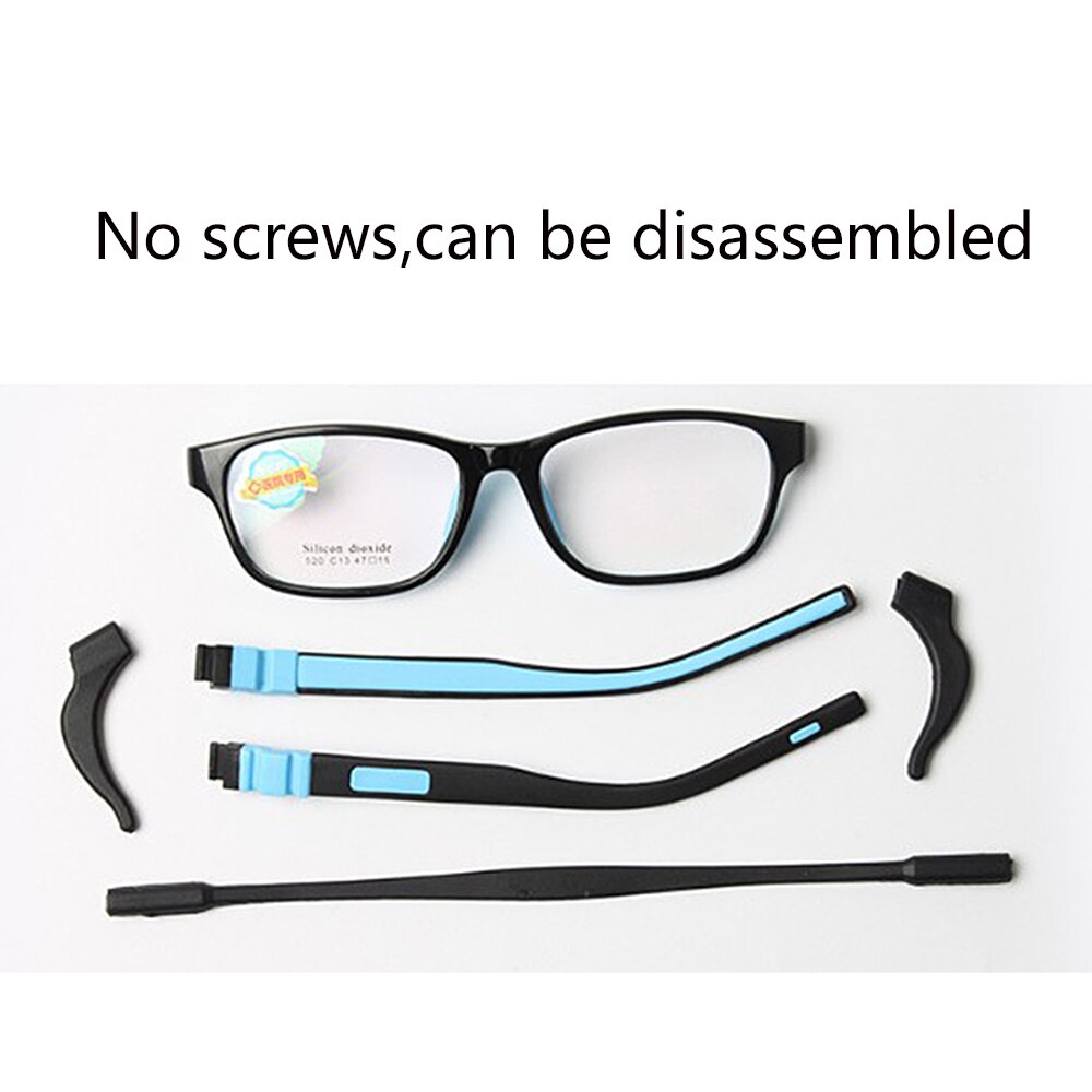 49-15-130mm Anti-blue light lens Children Glasses Frames Cute Flexible Soft Detachable Vision Glasses Children Kids Eyewear