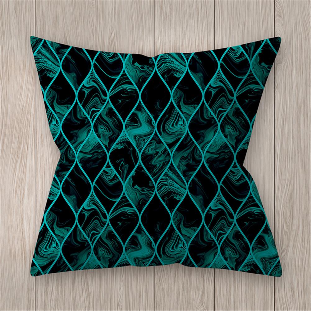 Geometrische Kussensloop 45X45 Teal Blue Kussenhoezen Decoratieve Sierkussen Covers Kussenslopen Voor Sofa Couch Woonkamer # Bw: I