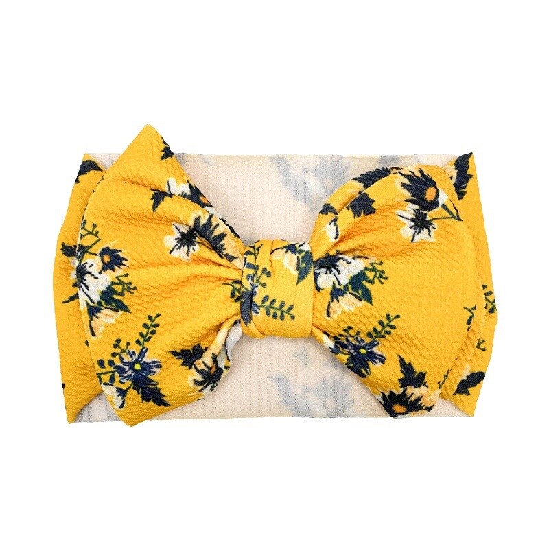 Lenço de cabeça estampado para crianças, europa e américa, acessórios para cabelo, arco grande, macio, elástico, acessórios para bebês: 24