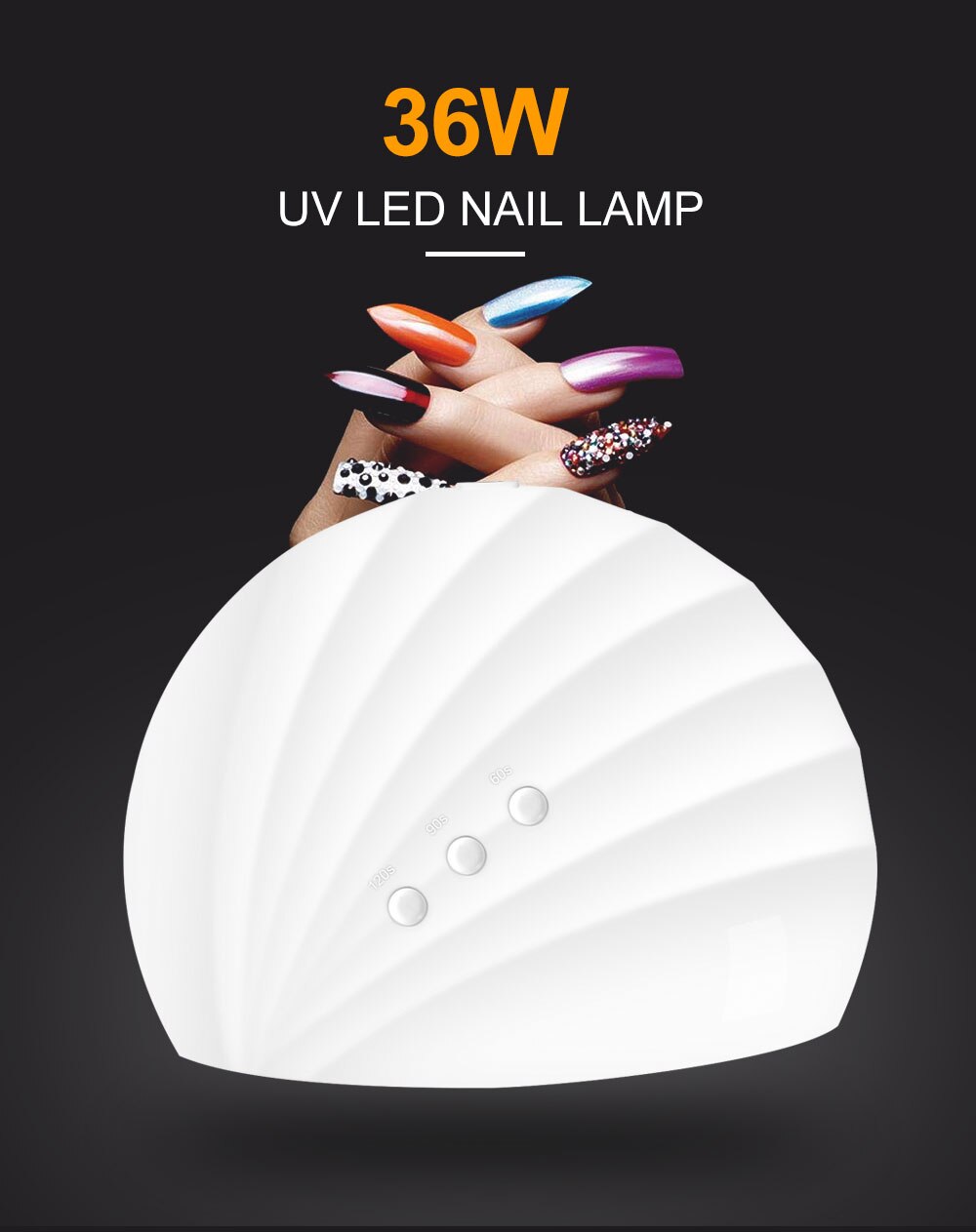 LKE 36W lámpara de secado de uñas UV LED para Gel barniz uñas Gel pulido 60S/99S/120S lámpara de sincronización secador de uñas para secado herramienta de Arte de uñas