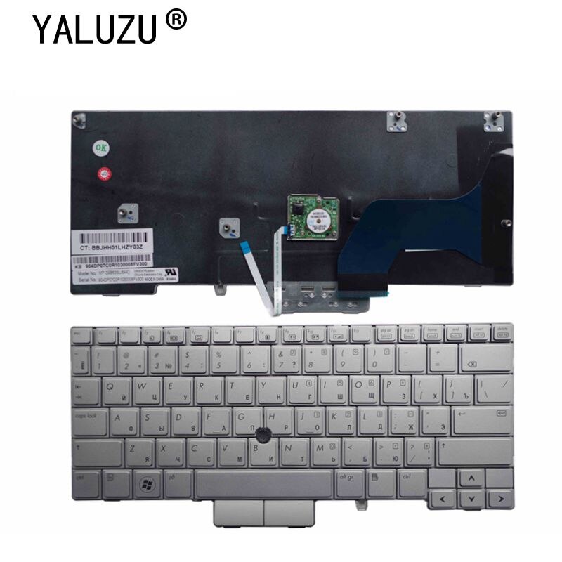 Yaluzu Ru Russische Voor Hp 2740P 2760P Laptop Toetsenbord Zilver