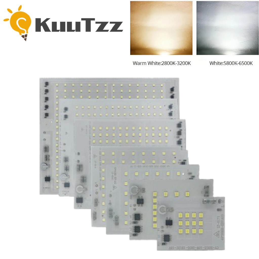 Puces de lampe LED 220V SMD puce 2835 IC intelligent Module de lumière LED remplacement 10W 20W 30W 50W 100W pour projecteur extérieur projecteur projecteur