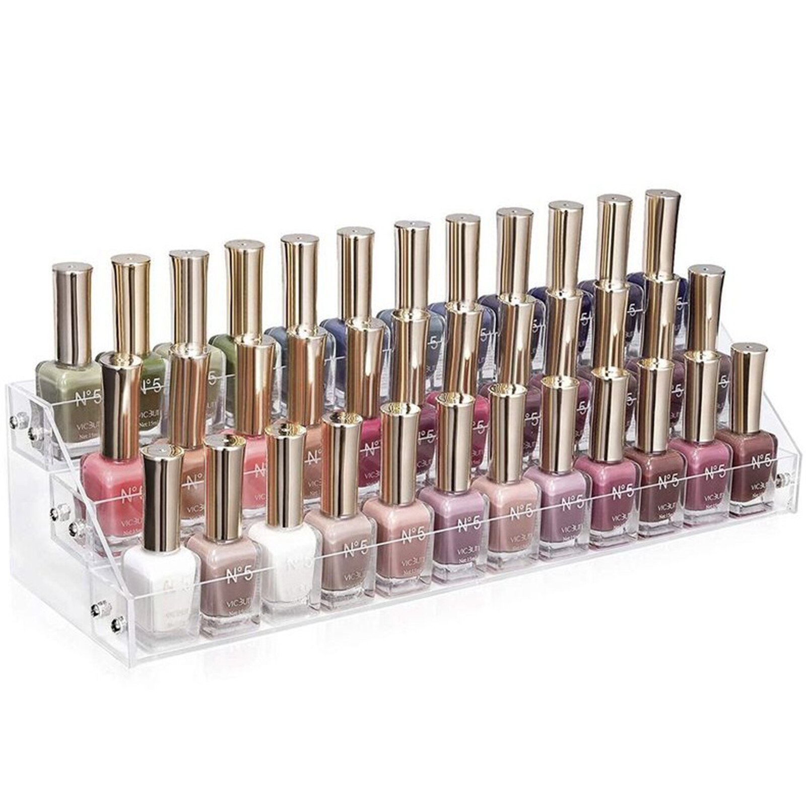Acrylic Nail Polish Display Organizer Fingernail Polish Display case 3 layers Essential Oils Holder Makeup Organizer: 3 layer
