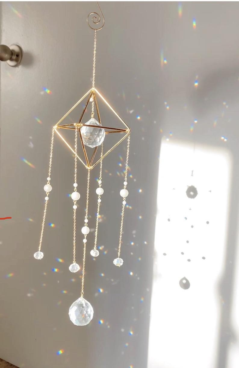 Sun Catcher - Crystal Sun Catchers - Home Decor - Plant Holder - Sun Catchers - Home Decor - Suncatcher - Rainbow Prism