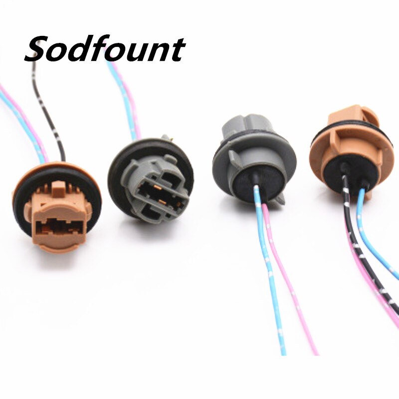 1pcs 7443 turn signal socket Car T20 one-way two-way modification brake light connector socket with line