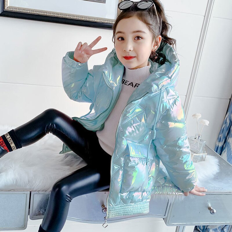 Bambini scuola invernale ragazze abbigliamento per bambini giacca lunga abiti da ragazza cappotto spesso con cappuccio tuta da neve senza lavaggio capispalla cappotto Parka