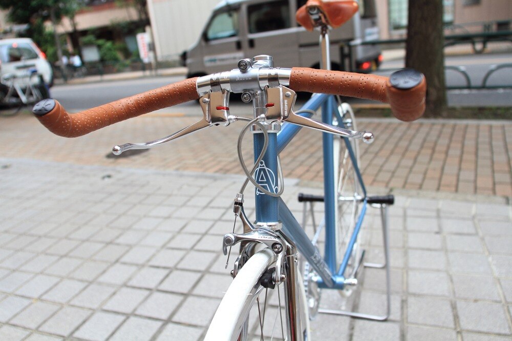 Palanca de freno de bicicleta  dc139, manillar de carretera, palanca de freno de barra doblada, negro/plata, bicicleta urbana retro, piñón fijo, pieza de manija de freno