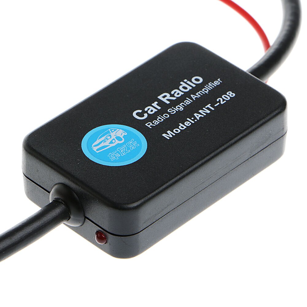 12V 25dB Car FM Radio Antenna Amplifier Booster with Indicator Model ANT-208 CSV