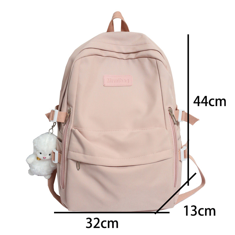 Wasserdichter nylon-rucksack für damen mit mehreren fächern, ideal als schülerrucksack, reisetasche, büchertasche oder schulrucksack für teenager, mädchen und jungen.