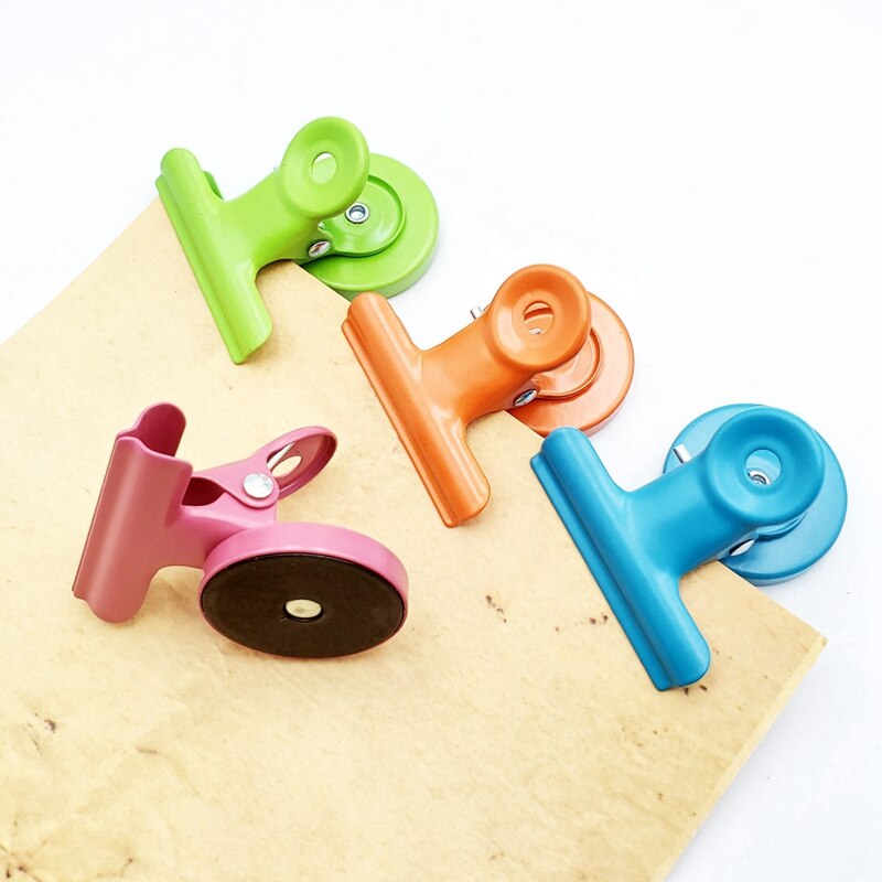 8 stk magnetiske metalclips farvede magneter klips perfekte køleskabsmagneter køkkenmagneter whiteboardmagneter til hjemmeskole, klasse