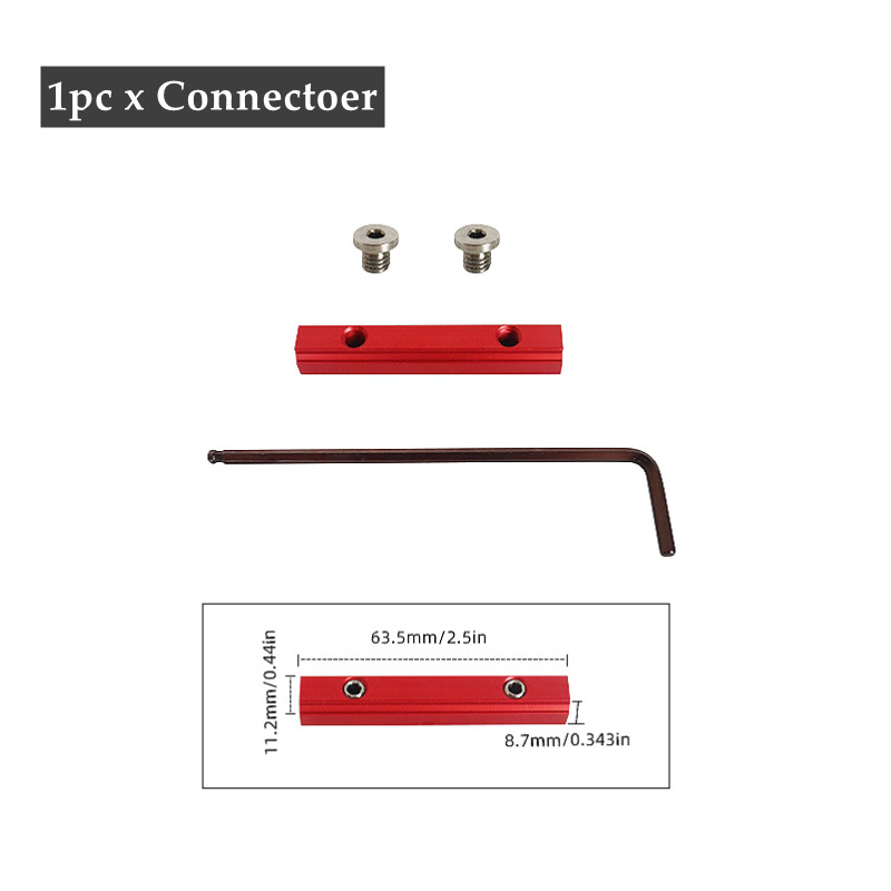 Track Saw Rail Parallel Guide Rail 300-1800mm Aluminium Alloy T-track Slot Woodworking Auxiliary Track: connector