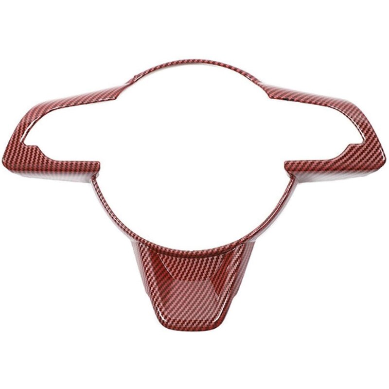 for Suzuki Jimny Car Carbon Fiber Steering Wheel Panel Decoration Cover Trim Frame Sticker Accessories: Default Title