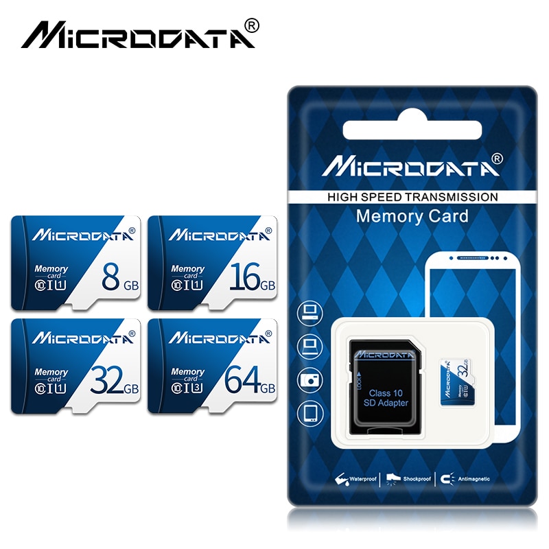 Klasse 10 Mini Sd-kaart 128Gb 64Gb 32Gb 16Gb Geheugenkaarten U1 Minisd Flash Tf-kaart met Pakket Voor Mobiele Telefoon Met Sd Adapter