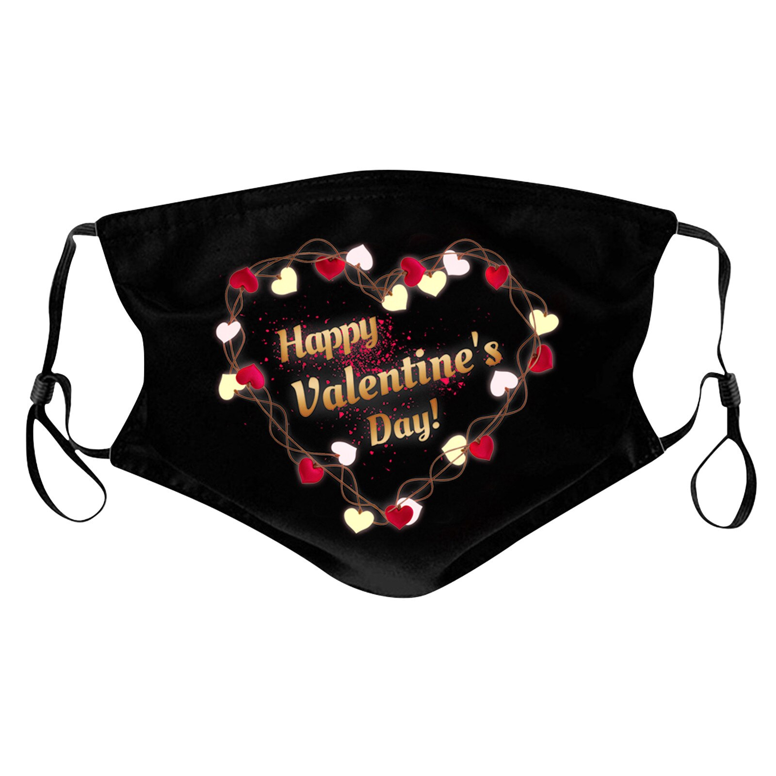 Valentinstag Paar ski Fasemask Gedruckt Bandana Waschbar Wiederverwendbare Stoff Lavables Masque Bandana