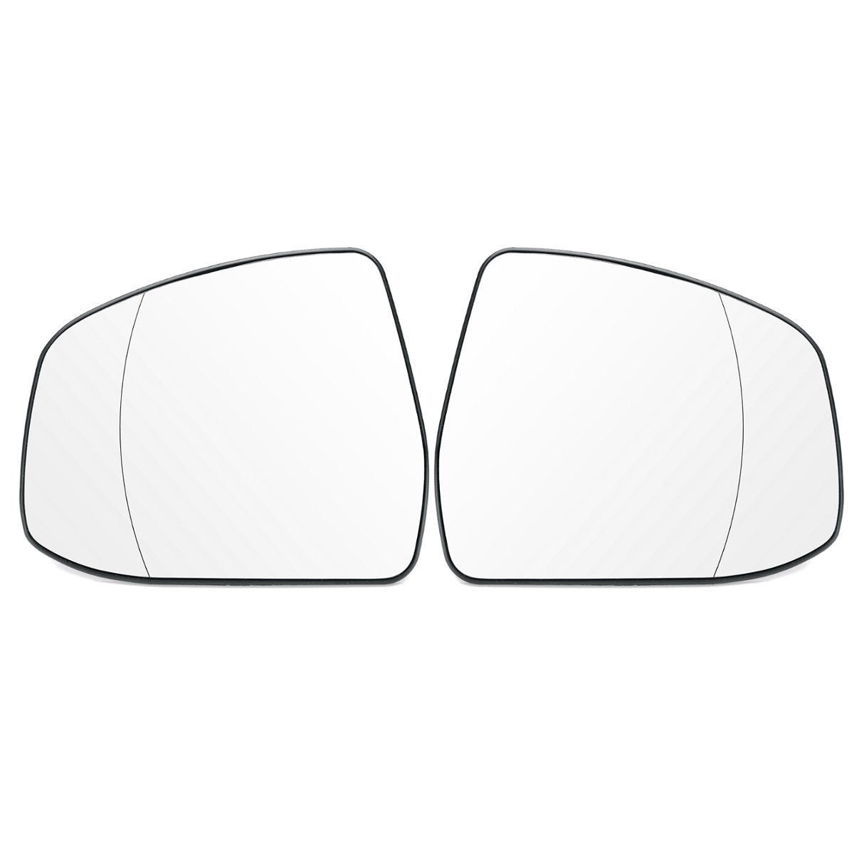 1 paar RHD Voordeur Side Wing Verwarmde Warming Spiegel Glazen Lens Vervanging voor Ford Focus 10 11: 1 Pair